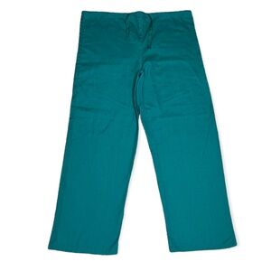 Apple Life Drawstring Scrub Pants Green Size Small
